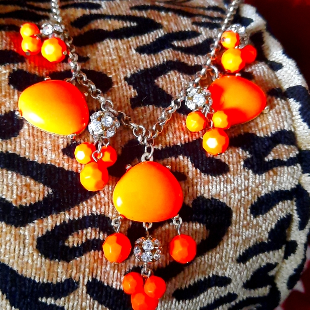 Orange & gold necklace